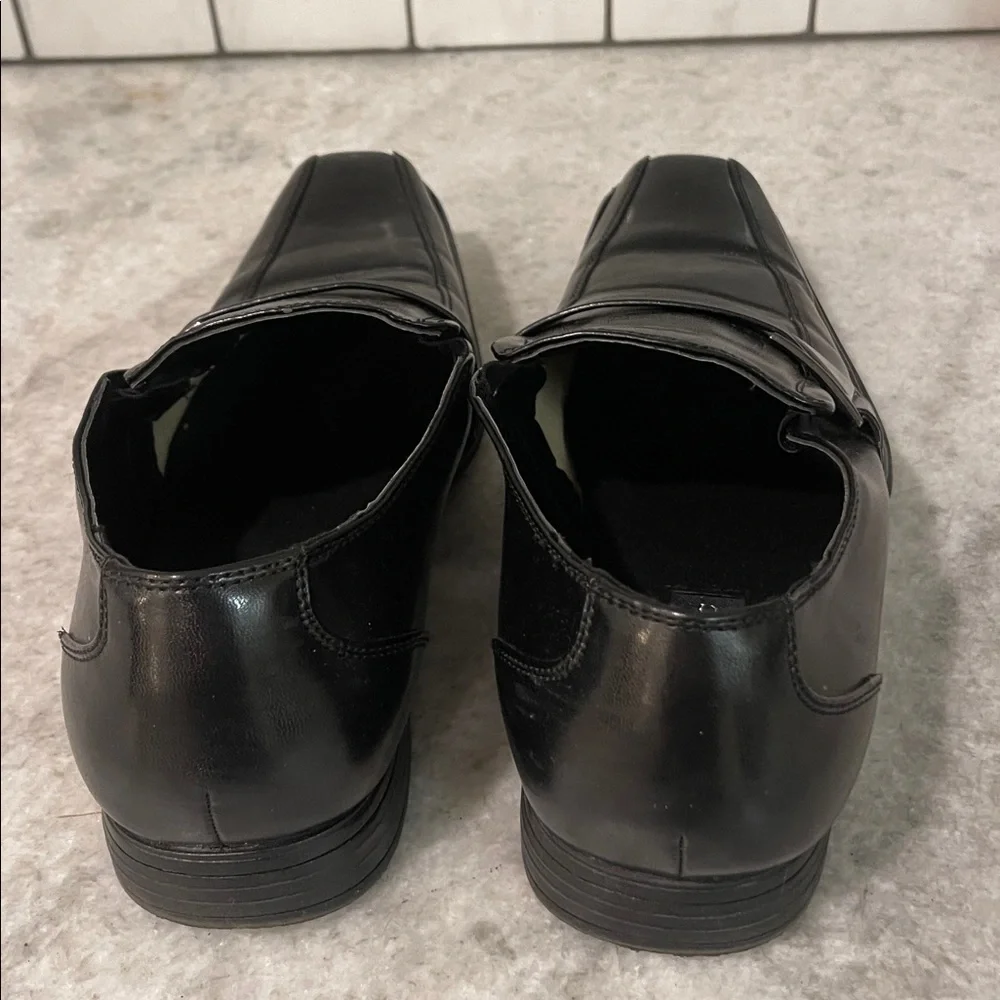 Bruno Marc‎ Shoes Mens 9.5 Black Classic Leather Slip On Loafers Business Formal